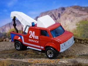 Vintage 1989 Matchbox Red Breakdown Van Tow Truck 24 HR Service Loose C1 - Picture 1 of 7