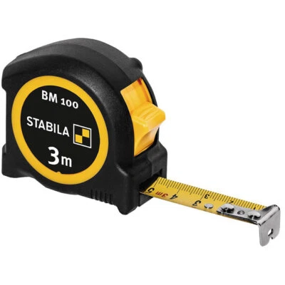 Stabila 19570 BM 100 Tape 3m Durable ABS, Easy-Read, Break-Proof Casing - Image 1 of 4