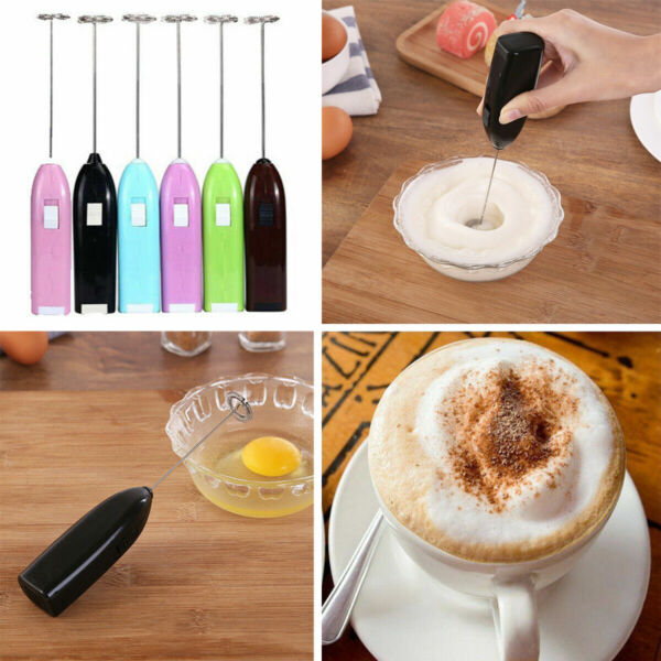 Coffee Latte Milk Frother Chocolate Frothy Cappuccino Whisk Blend Whisker K6D1 Photo Related