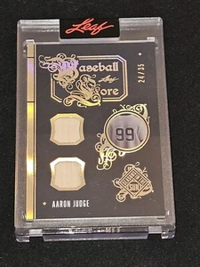2025 Leaf Seasons In the Sun Aaron Judge Franchise Lore Dual Bat Relic 24/35 - Picture 1 of 2