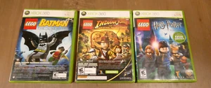 XBOX 360 LEGO BATMAN RAIDERS LOST ARC HARRY POTTER PURE KUNG FU PANDA LOT 5 GAME - Picture 1 of 8