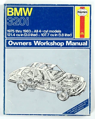 Manual de reparación Haynes 18025 (276) 1975-1983 BMW 320i todos los modelos de 4 cilindros libro de servicio Foto 1 de 4