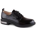 Schwarze Damen-Oxford-Schuhe aus Lackleder Filippo DP6189