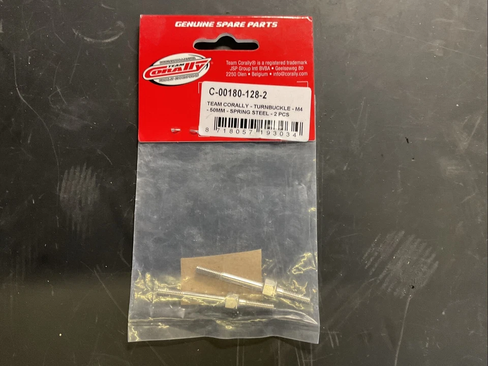 Corally COR00180-128-2 Team Corally - Turnbuckle - M4 - 50mm - Spring Steel - 2 - Image 1 of 1