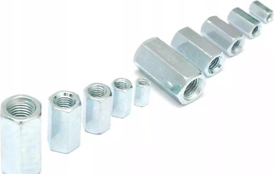 TIMCO M6 M8 M10 M12 M16 M20 HIGH LONG NUTS NUT ROD BAR CONNECTOR STUD BZP DIN 6334