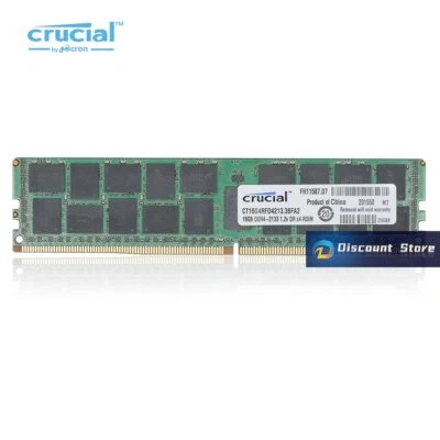 CT16G4RFD4213 Crucial 16GB DDR4-17000 2RX4 REG PC4-2133 Registered Server Memory - Image 1 of 2