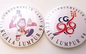 Lote De 2 Botones Pinback Coleccionables Juegos de la Commonwealth 86' - Imagen 1 de 6