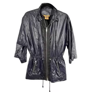 Tory Burch Blue Nylon 3/4 Sleeve Ronnie Lightweight Rain Jacket Women's Size XS - Picture 1 of 8