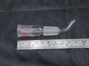 KIMBLE Distillation Receiver Adapter, Curved Drip Tube, ST 14/20, Bantamware - Picture 1 of 8