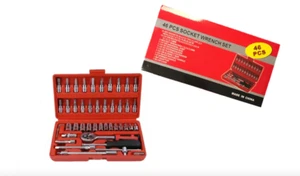 Brand New Metal Socket Wrench Set of 46 (7714) - Picture 1 of 3