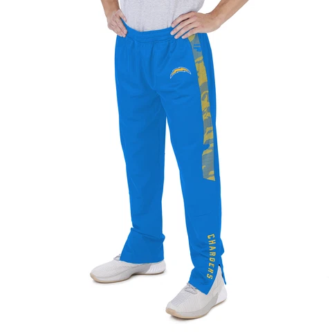 Zubaz NFL Men's Los Angeles Chargers Track Pants W/ Camo Lines Side Panels Cover