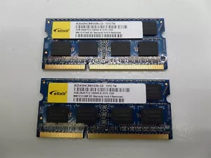 Lot of 2 - Elixir M2S4G64CB8HG5N-CG 4GB PC3-10600 DDR3-1333 Laptop Memory Module - Picture 1 of 4