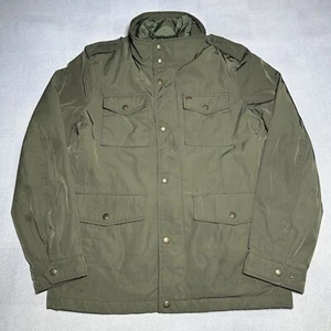 Levi’s Olive Green Military Style Field Jacket Quilt Lined Men’s Size Small - Picture 1 of 22