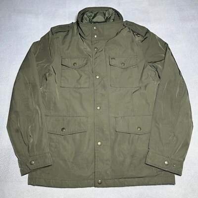 Levi’s Olive Green Military Style Field Jacket Quilt Lined Men’s Size Small - Image 1 of 4