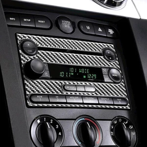 For Ford Mustang 2005-2009 Carbon Fiber Car Center Control CD Panel Cover Trim  - Picture 1 of 6