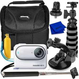 Insta360 GO3 S Standard Edition (Arctic White, 128GB) - 8PC Accessory Bundle - Picture 1 of 7
