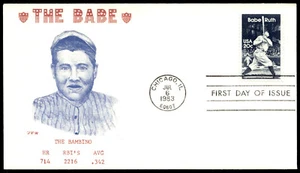 1983 Babe Ruth FDC The Babe, The Bambino DCW Cachet - Picture 1 of 2