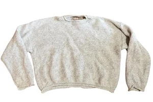 Vintage Woolrich Sweater Ivory Sz L Made In USA Warm & Cozy Cropped Womens - Picture 1 of 4