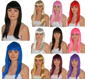 Womens Long Straight Party Wig Fancy Dress Cosplay Costume Wig Pop Party Anime - Picture 1 of 12