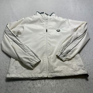 Page & Tuttle Activewear Jacket Womens Medium M White Mock Neck Full Zip Light