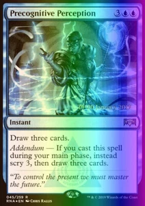 MTG Precognitive Perception (45s) Ravnica Allegiance Promos LP FOIL - Picture 1 of 1