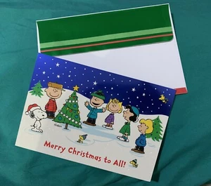 Snoopy Christmas Greeting Card Peanuts Hallmark Design 1 rectangular - Bild 1 von 4