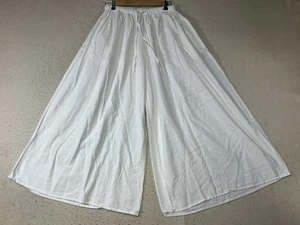 Lakhays Homespun 100% Cotton Harem Pants White Women's Sz S/M Made In Nepal - Picture 1 of 8
