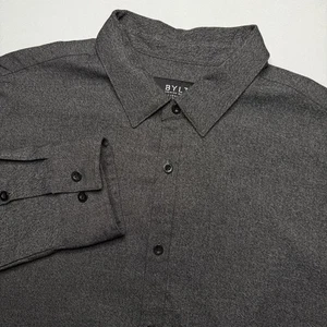 BYLT Vista Langarm Button Down Hemd Herren XL dunkelgrau Stretch Performance - Bild 1 von 7