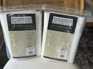 2 Heritage Lace Victorian Rose 60 x 84 Gardinen Paneele weiß NEU - Bild 1 von 6