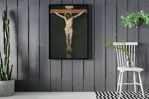 Diego Velazquez Christ Crucified Canvas/Poster Wall Art - Jesus Cross Print - Picture 1 of 10