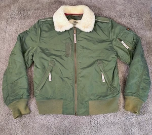 Alpha Industries Injector III Bomber Jacket Green Mens Large - Picture 1 of 14
