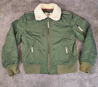 Alpha Industries Injector III Bomber Jacket Green Mens Large - Image 1 of 4