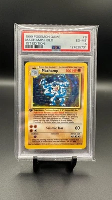 1999 Pokemon Game Machamp-Holo 1st Edition PSA 6 EX-MT  - Image 1 of 2