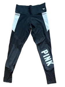 PINK Victoria’s Secret Yoga Leggings Netz schwarz-weiß Taschen XS - Bild 1 von 6