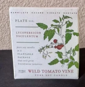 Kobo Wild Tomato Vine Pure Soy Candle in Plantable Box Unused NEW - Picture 1 of 1