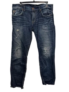 Silver Jeans Co. Konrad Men’s Distressed Denim Jeans W38/L32 Mid-Rise Straight-L - Picture 1 of 9