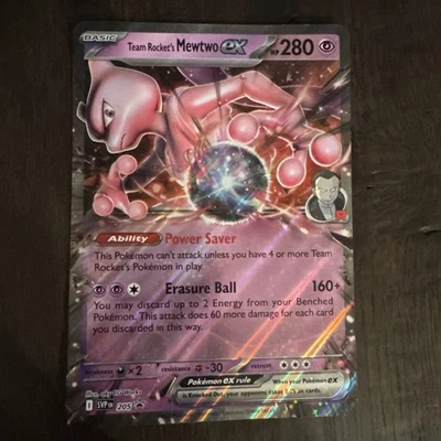 Pokemon Black Star Promo #205 Team Rocket's Mewtwo EX JUMBO CARD Near Mint - Image 1 of 4