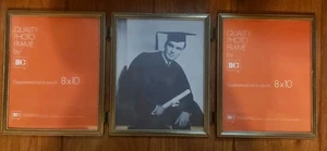 Vintage Intercraft aufklappbarer goldfarbener dreifacher 8" x 10" Metall Foto Bilderrahmen  - Bild 1 von 10