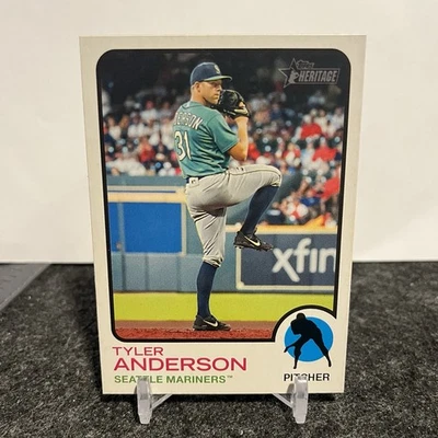 2022 Topps Heritage #369 Tyler Anderson #97 Tyler Nation Wrong Back Error Card - Image 1 of 2