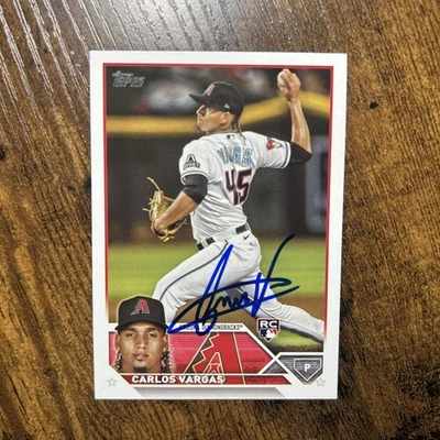 2023 Topps Update Series Carlos Vargas RC IP Auto #US67 - Image 1 of 2