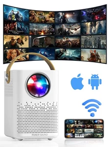 WiFi Projector 1080P Full HD 8500 Lumens 720P Resolution Built-in Dual Spea 51 - Picture 1 of 7