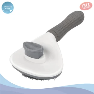Self Cleaning Pet Grooming Brush for Dogs & Cats, Shedding Slicker Brush Gray - Picture 1 of 8