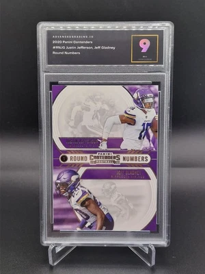 2020 Contenders Round Numbers Justin Jefferson Jeff Gladney #RN-JG Vikings - Image 1 of 3