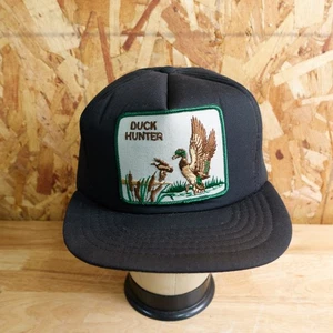 Sombrero parche cazador de patos vintage nuevo con etiquetas negro Snapback - Imagen 1 de 10