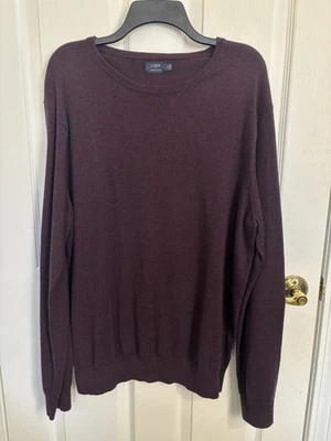 Suéter Pullover J Crew Para Hombre Ciruela Mezcla Lana Merino Talla XL Preppy Harbor Foto 1 de 4