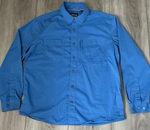 Orvis Active Fit Button Down Shirt Collared Long Sleeve Men’s Large Cobalt Blue - Bild 1 von 8