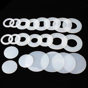 White Silicone Gaskets Rubber Flat Round Ring Washer Seal Gaskets 3mm Thick - Picture 1 of 9
