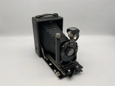 Ica Dresden Caméra de Plaque Avec Carl Zeiss Tessar 1:4.5 de F=12cm 6x9 120mm - Photo 1/4