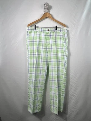 Pantalones de golf IZOD para hombre verdes a cuadros 34x29 extravagantes caprichosos coloridos UPF 50 Foto 1 de 4