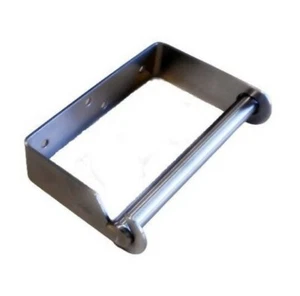 TOILET PAPER ROLL HOLDER - SIMPLE - BASIC - STANDARD - SATIN STAINLESS STEEL - Picture 1 of 3